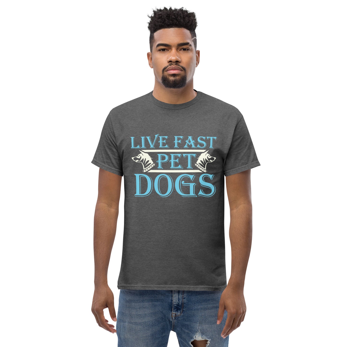 Camiseta clásica hombre LIVE FAST PET DOGS