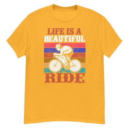 Класическа мъжка тениска LIFE IS A BEAUTIFUL RIDE