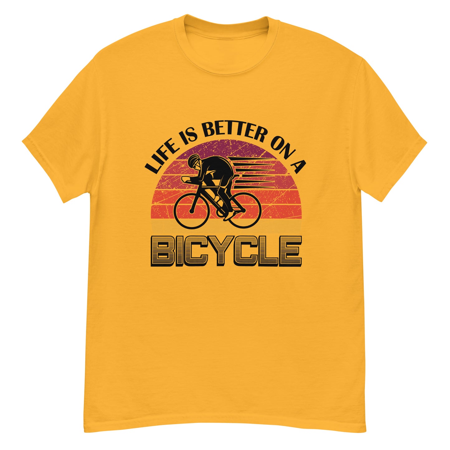 Camiseta clásica hombre LA VIDA ES MEJOR EN BICICLETA