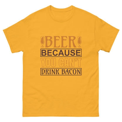 Мъжка класическа тениска YOU CAN'T DRINK BACON