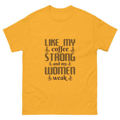 Мъжка класическа тениска COFFEE STRONG