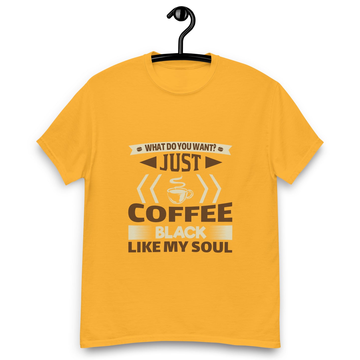 Men's classic tee JUST COFFEE BLACK