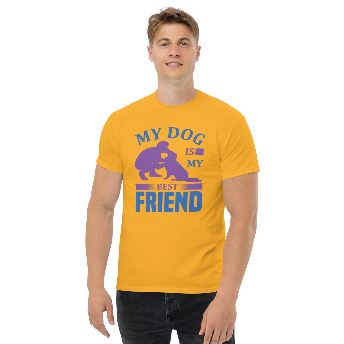 Camiseta clásica hombre MI PERRO ES MI MEJOR AMIGO