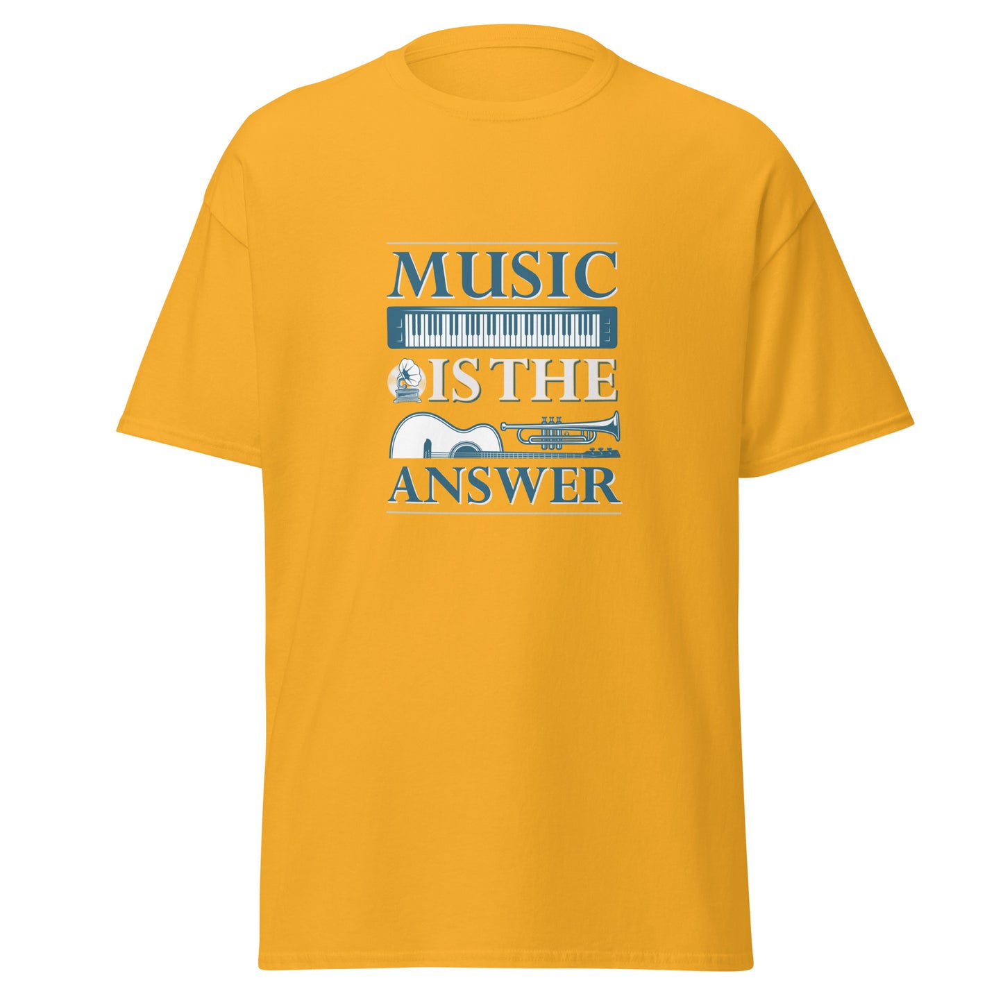 Men's classic tee MUSIC IS THE ANSWER