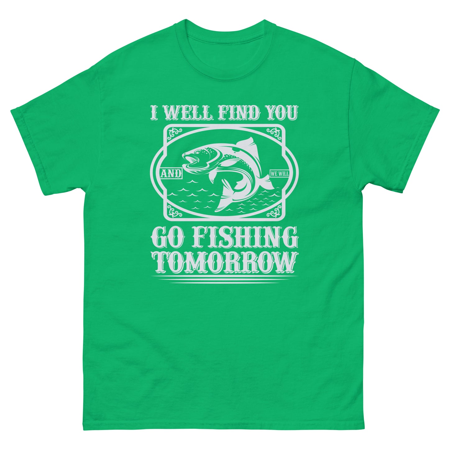 Мъжка класическа тениска GO FISHING TOMORROW