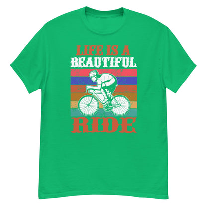 Класическа мъжка тениска LIFE IS A BEAUTIFUL RIDE