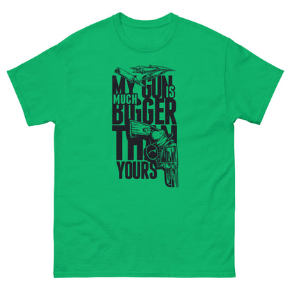 Мъжка класическа тениска MY GUN IS MUCH BIGGER