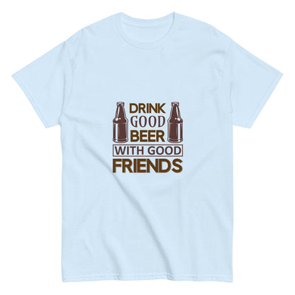 Мъжка класическа тениска DRINK GOOD BEER