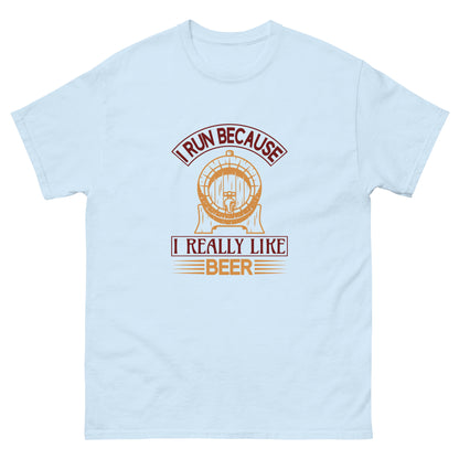 Класическа мъжка тениска I REALLY LIKE BEER