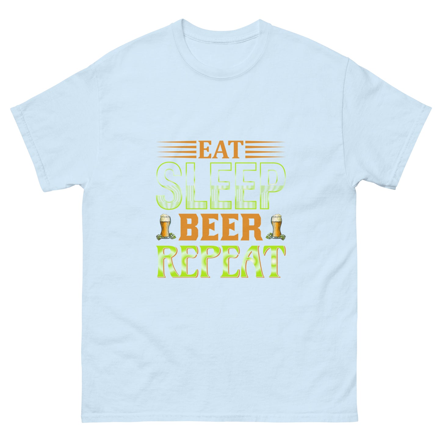 Мъжка класическа тениска EAT SLEEP BEER