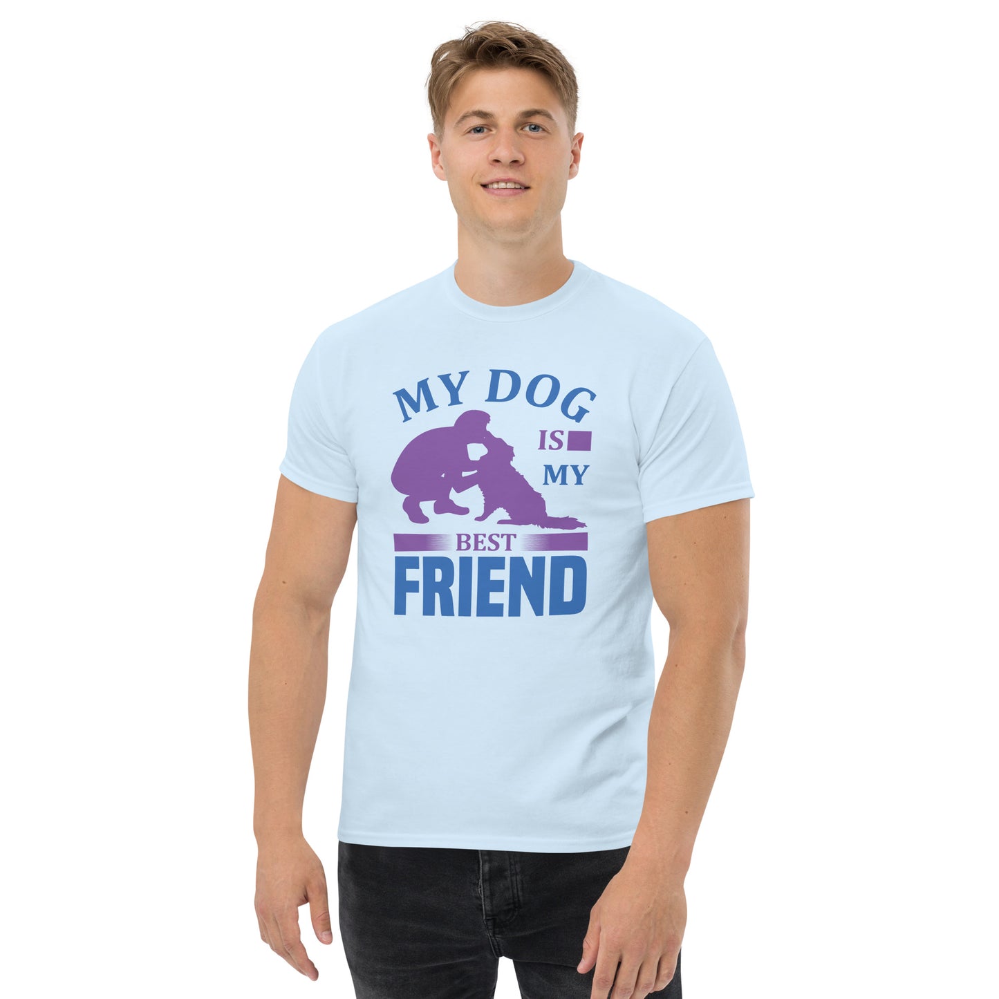 Мъжка класическа тениска MY DOG IS MY BEST FRIEND