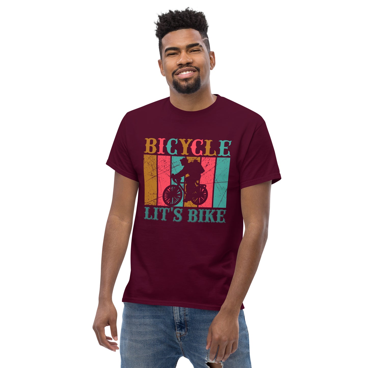 Мъжка класическа тениска BICYCLE LET'S BIKE