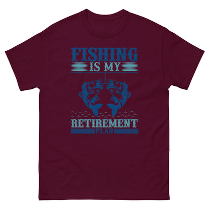 Мъжка класическа тениска FISHING IS MY PENSITION PLAN