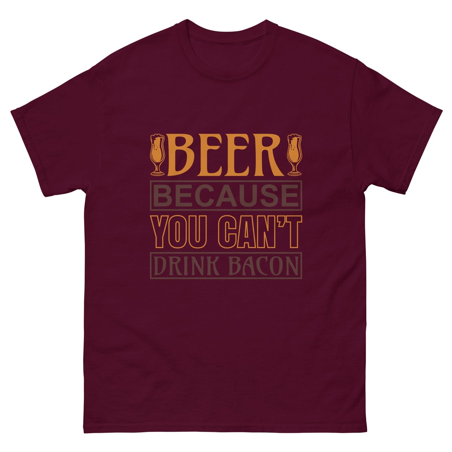 Мъжка класическа тениска YOU CAN'T DRINK BACON