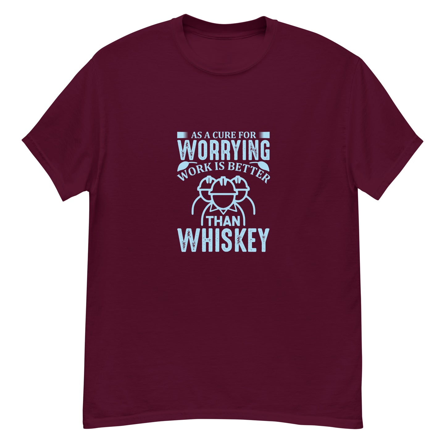 Camiseta clásica hombre EL TRABAJO ES MEJOR QUE EL WHISKY