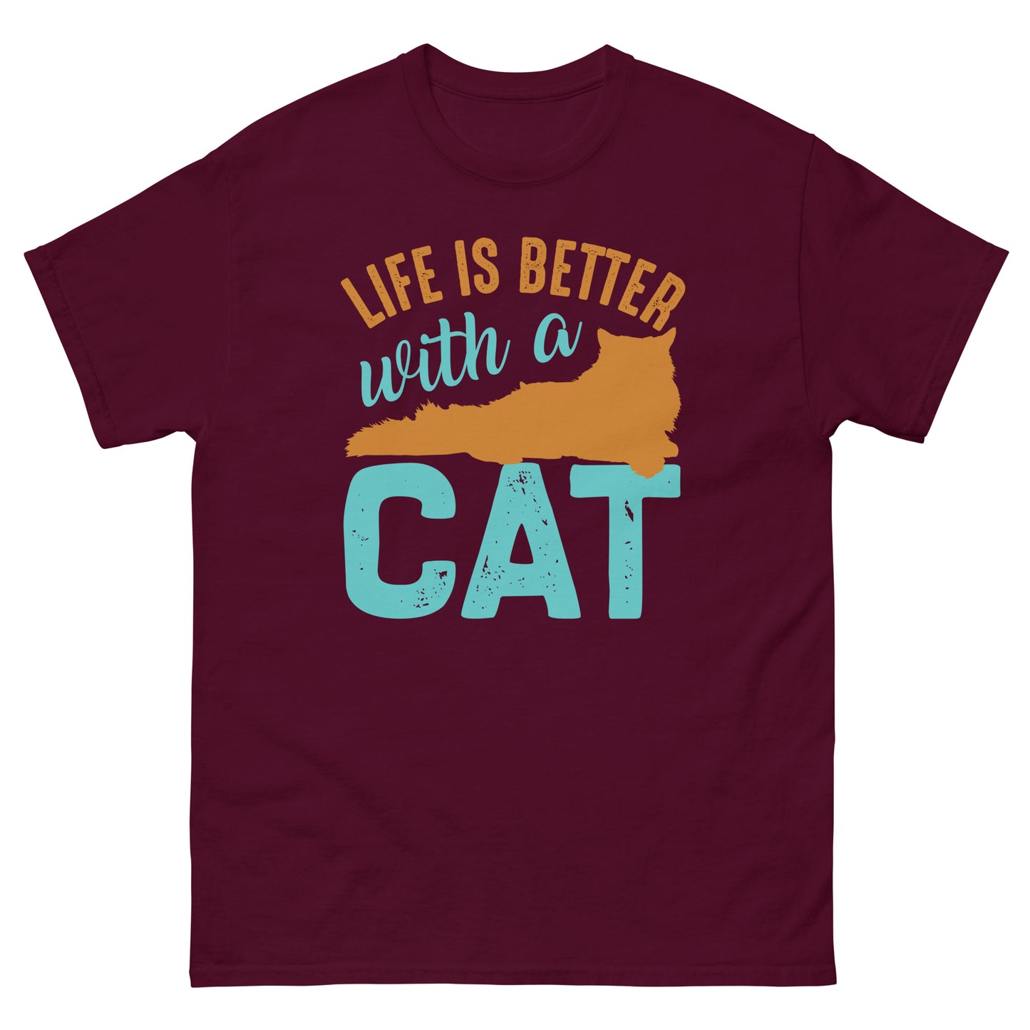 Men's classic tee LIFE IS BETTER WITH A CAT