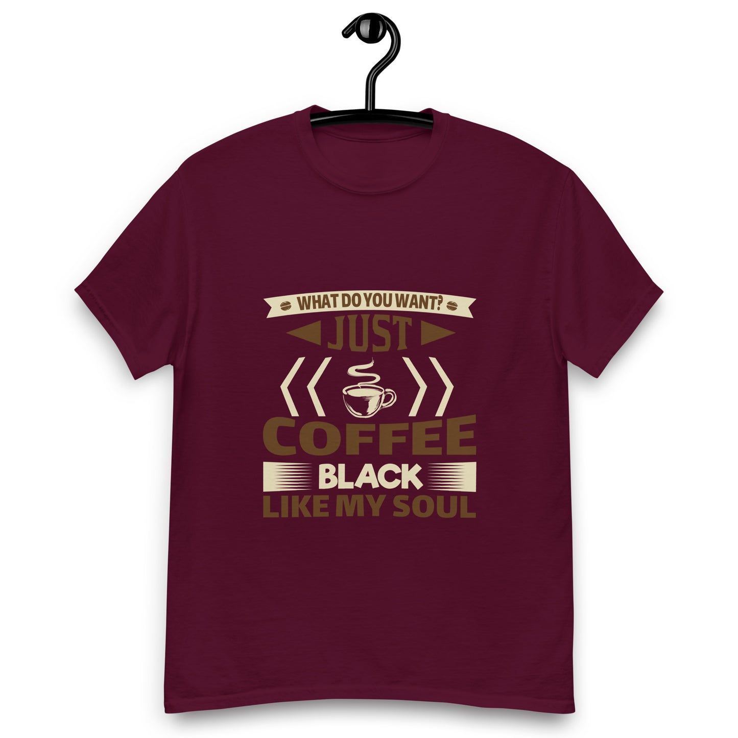 Camiseta clásica hombre JUST COFFEE BLACK