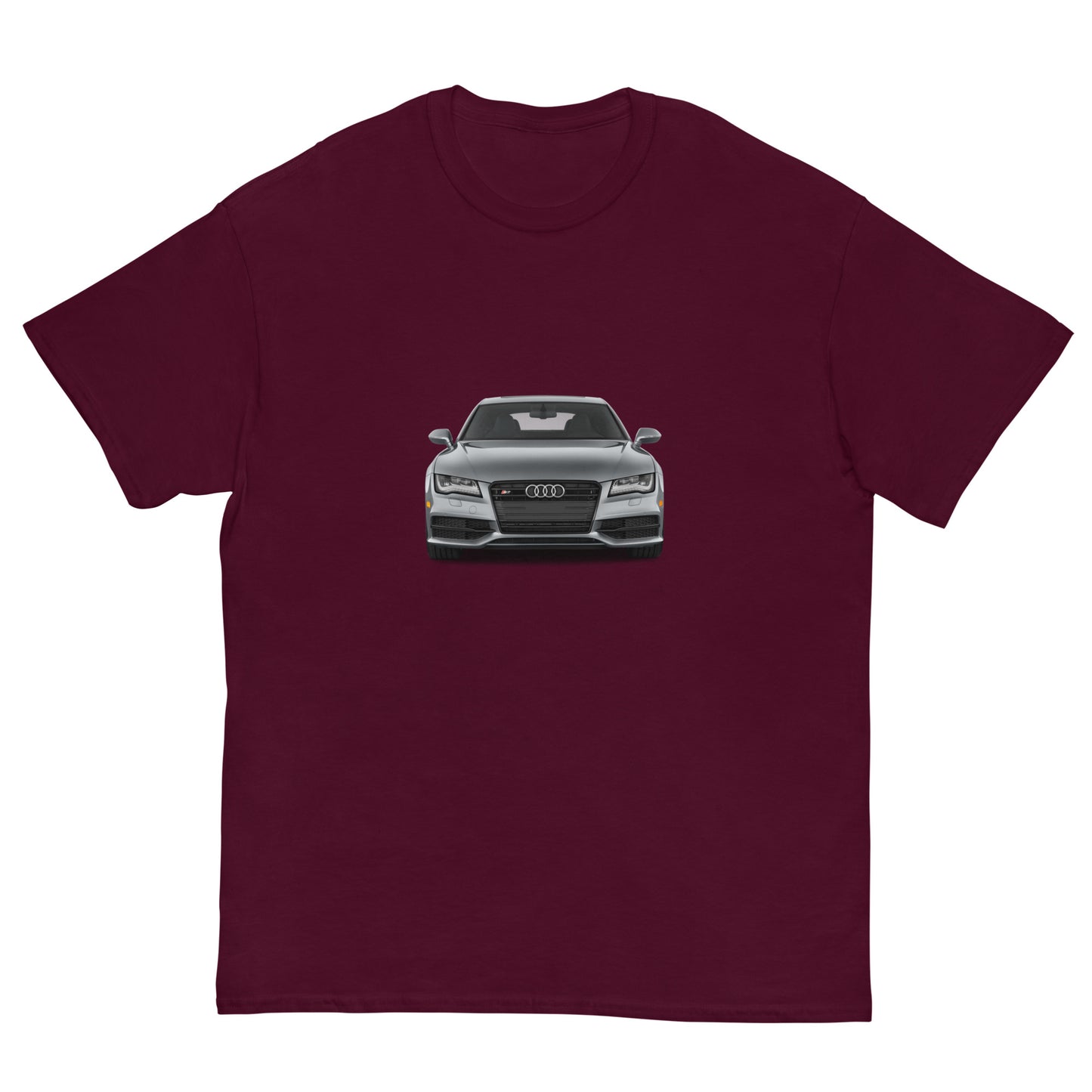 Camiseta clásica hombre COCHE AUDI GRIS