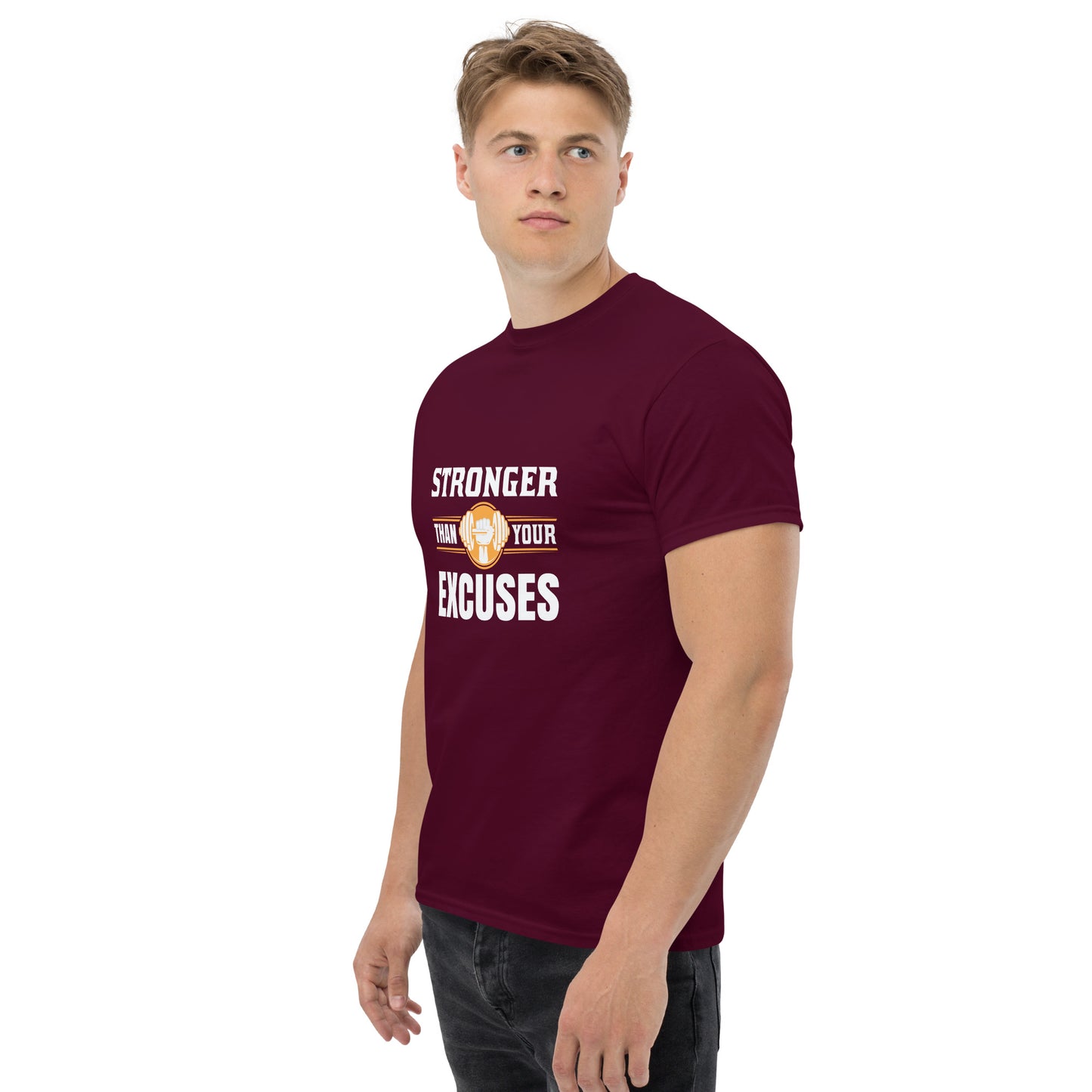 Camiseta clásica de hombre MÁS FUERTE QUE TUS EXCUSAS