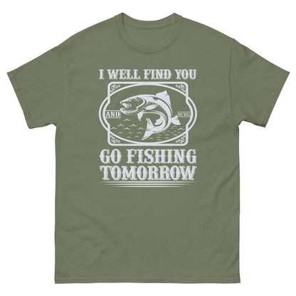 Мъжка класическа тениска GO FISHING TOMORROW
