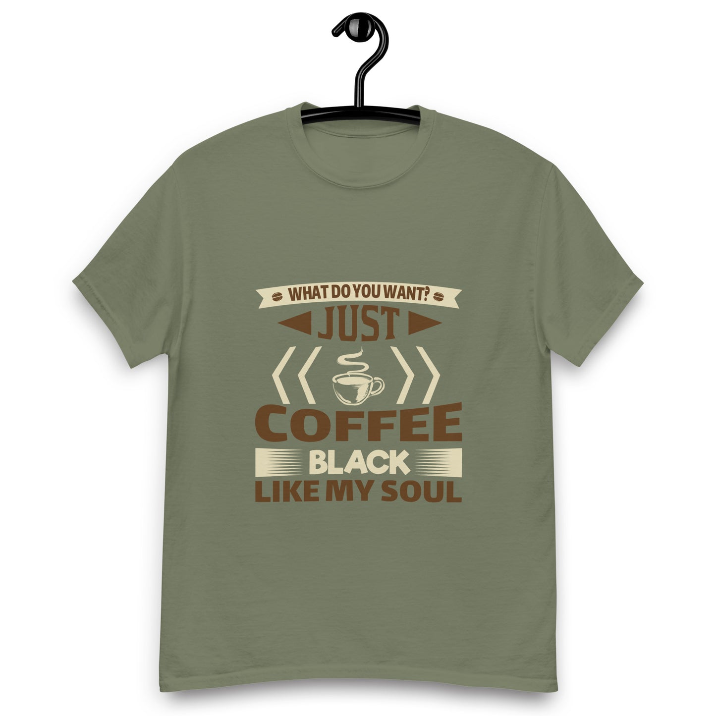 Camiseta clásica hombre JUST COFFEE BLACK