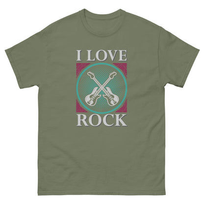 Мъжка класическа тениска I LOVE ROCK