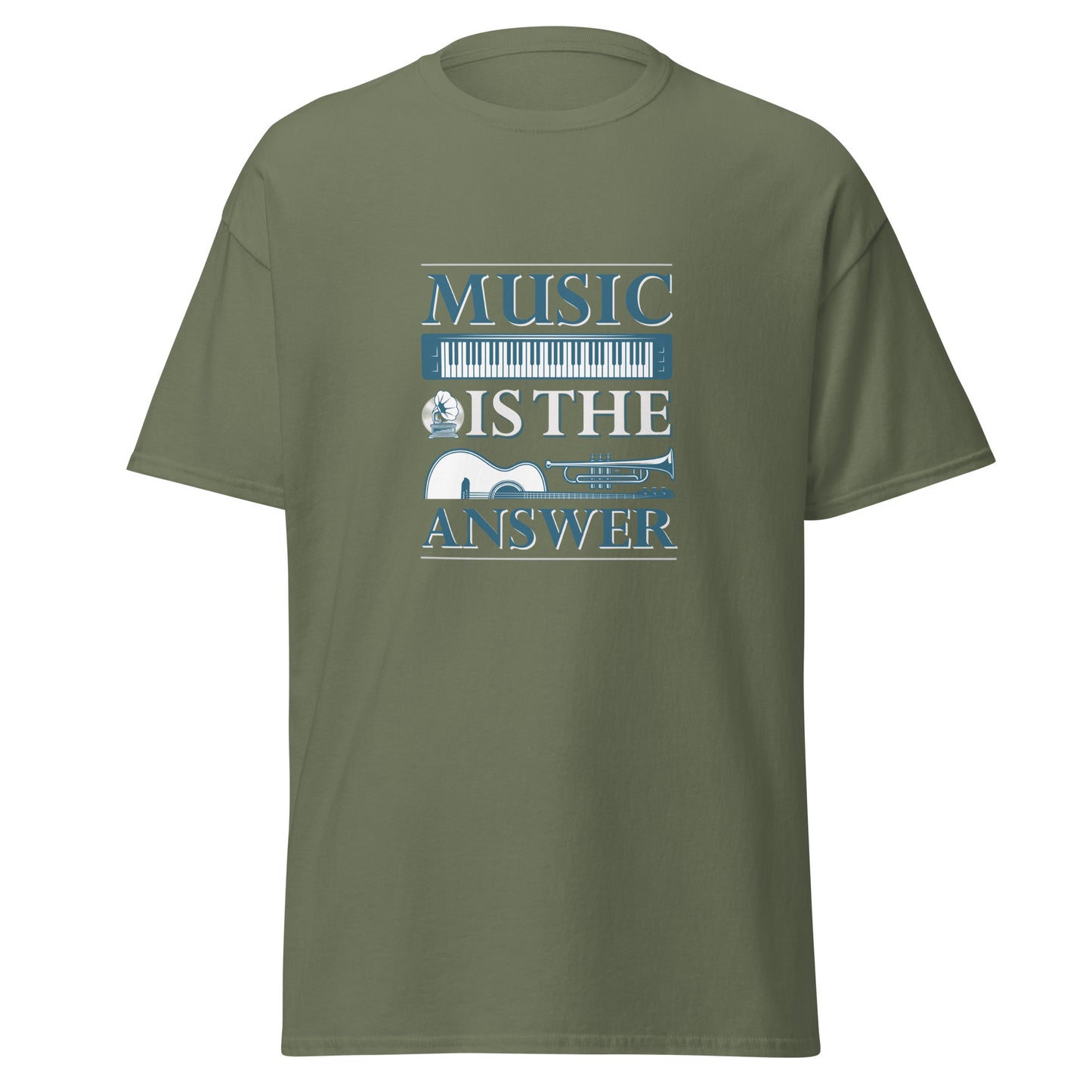 Men's classic tee MUSIC IS THE ANSWER