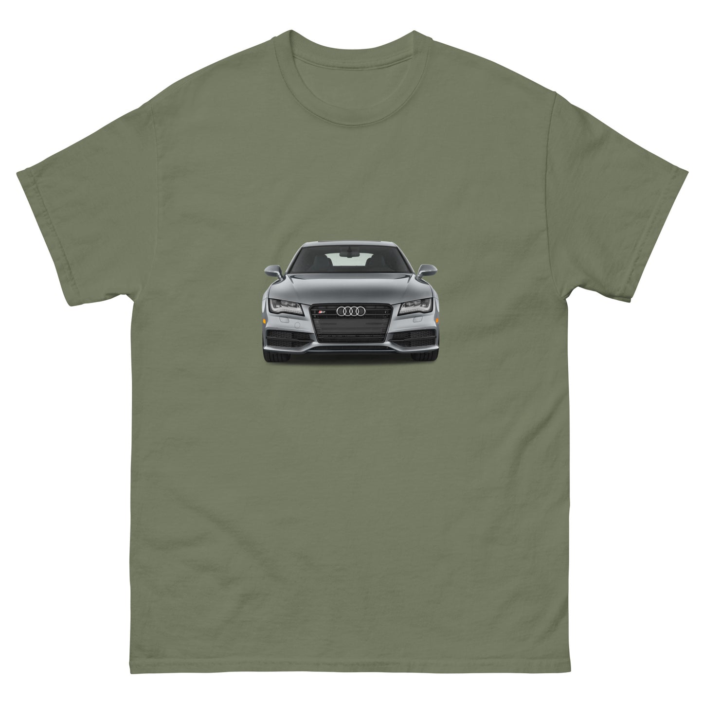 Camiseta clásica hombre COCHE AUDI GRIS