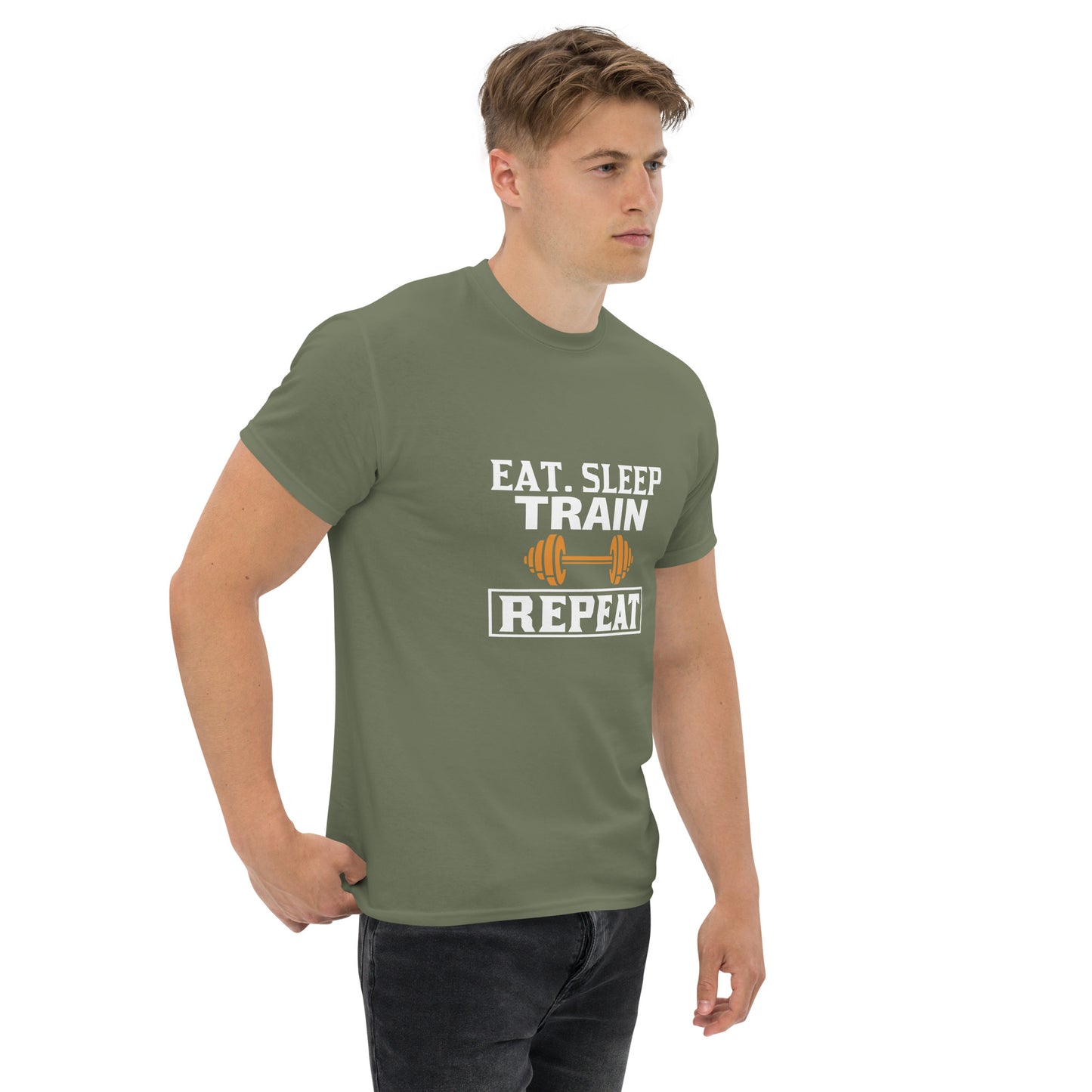 Camiseta clásica hombre EAT SLEEP TRAIN REPEAT