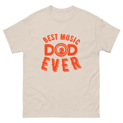 Класическа мъжка тениска BEST MUSIC DAD EVER