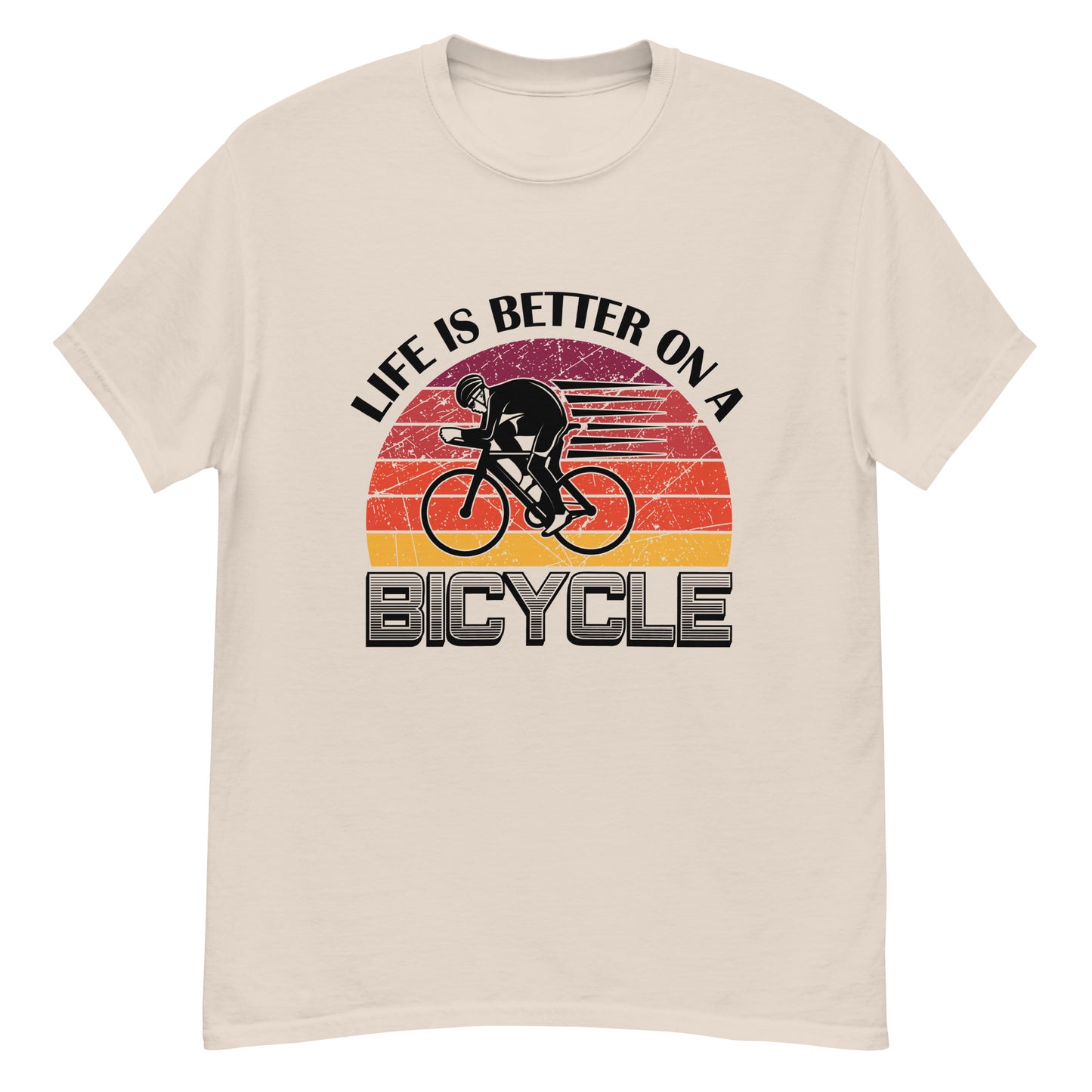 Camiseta clásica hombre LA VIDA ES MEJOR EN BICICLETA