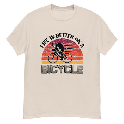 Мъжка класическа тениска LIFE IS BETTER ON A BICYCLE