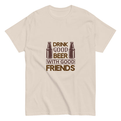 Мъжка класическа тениска DRINK GOOD BEER