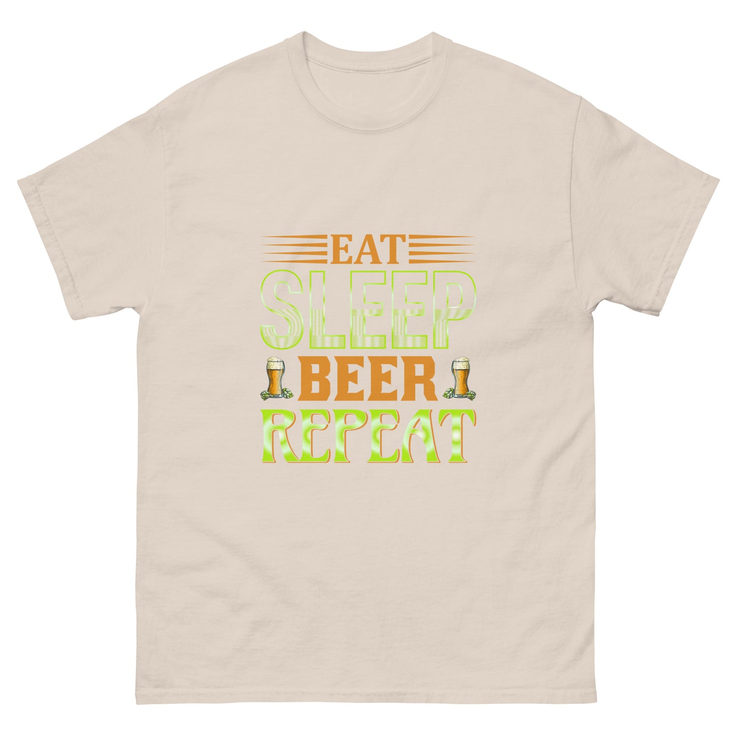 Мъжка класическа тениска EAT SLEEP BEER