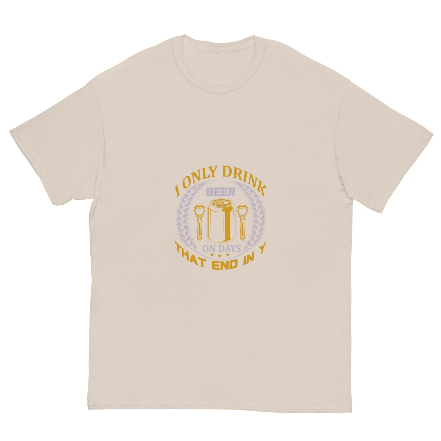 Camiseta clásica hombre SOLO BEBO CERVEZA