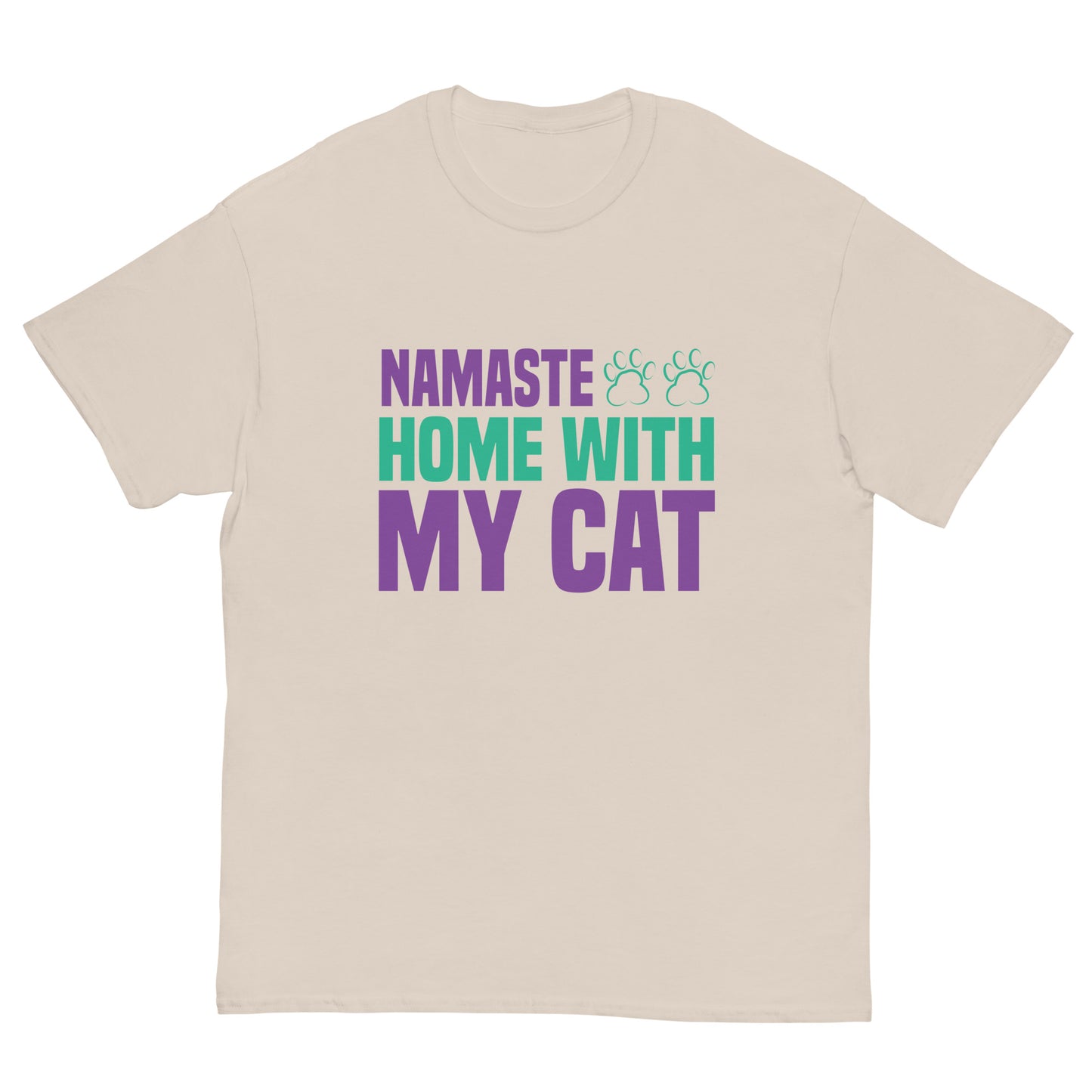 Men's classic tee HOME WITH MY CAT