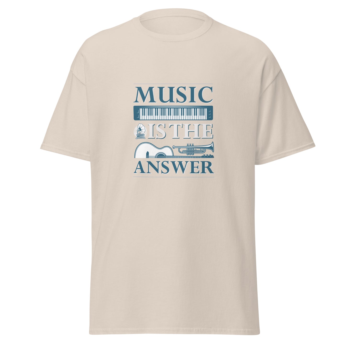 Men's classic tee MUSIC IS THE ANSWER