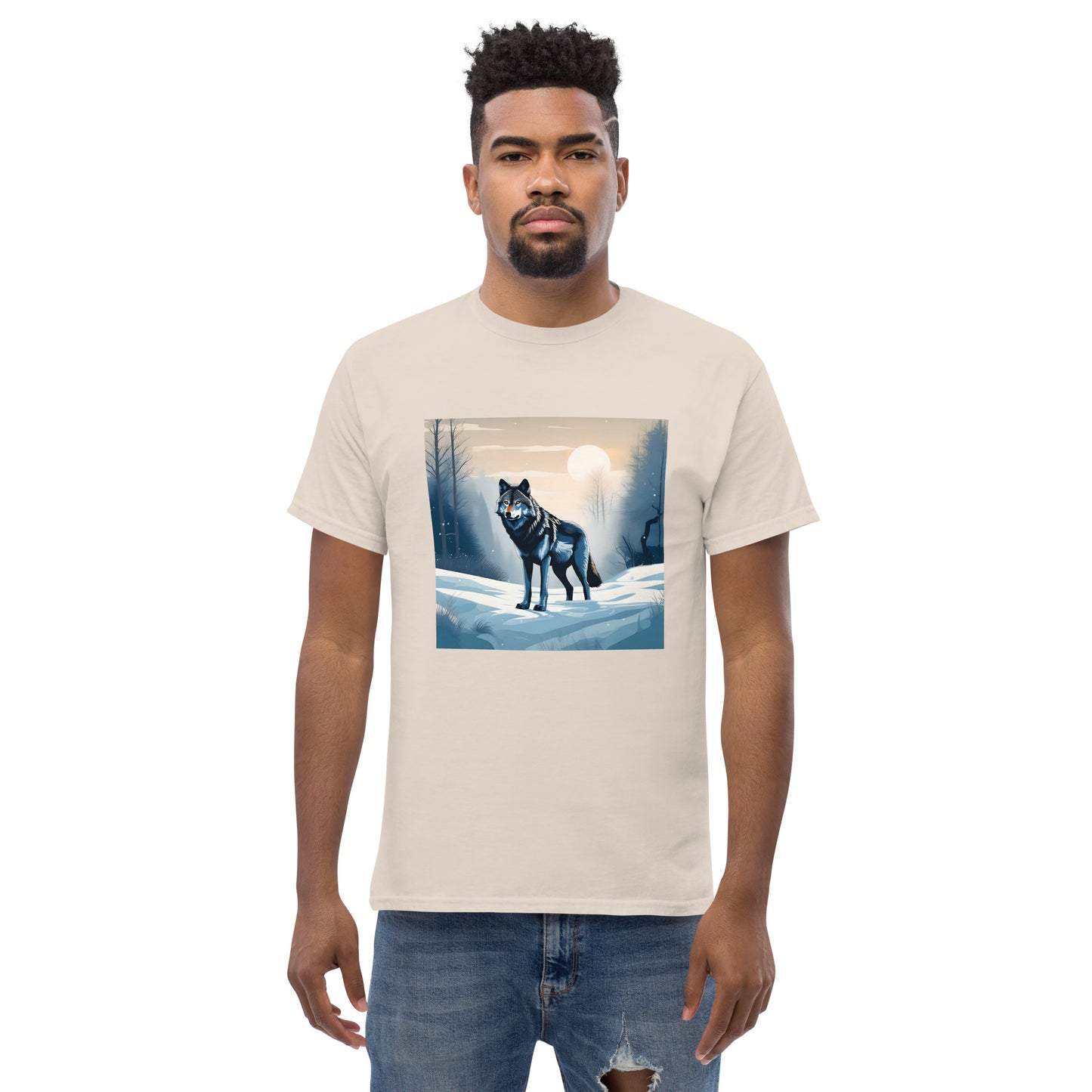 Men's classic tee SNOW WOLF