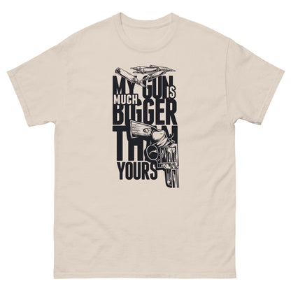 Мъжка класическа тениска MY GUN IS MUCH BIGGER