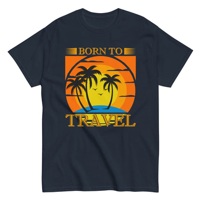 Мъжка класическа тениска BORN TO TRAVEL