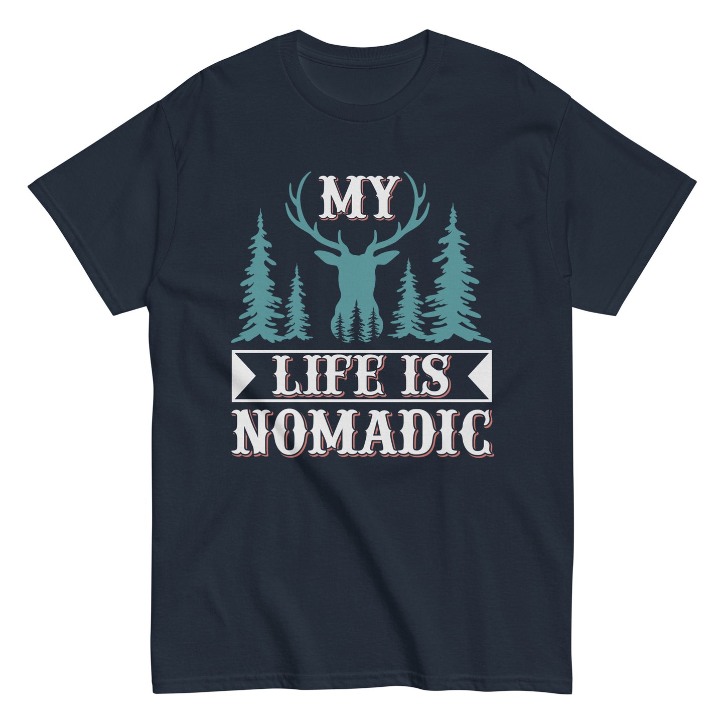 Мъжка класическа тениска MY LIFE IS NOMADIC