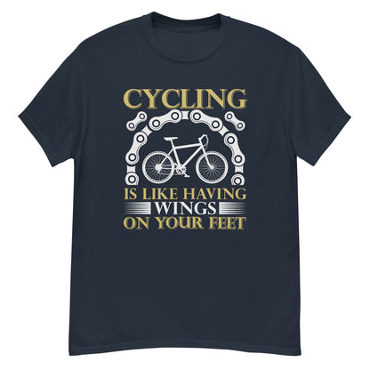 Мъжка класическа тениска КОЛЕДИЗИРАНЕТО Е КАТО ДА ИМАШ КРИЛЕ