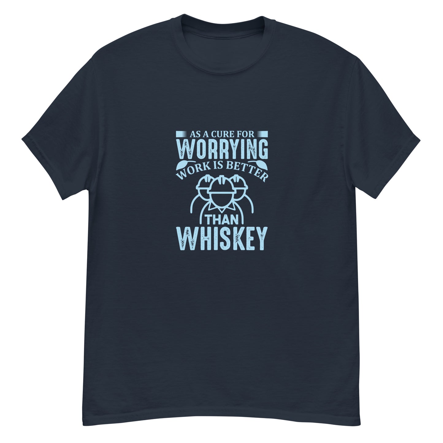 Camiseta clásica hombre EL TRABAJO ES MEJOR QUE EL WHISKY