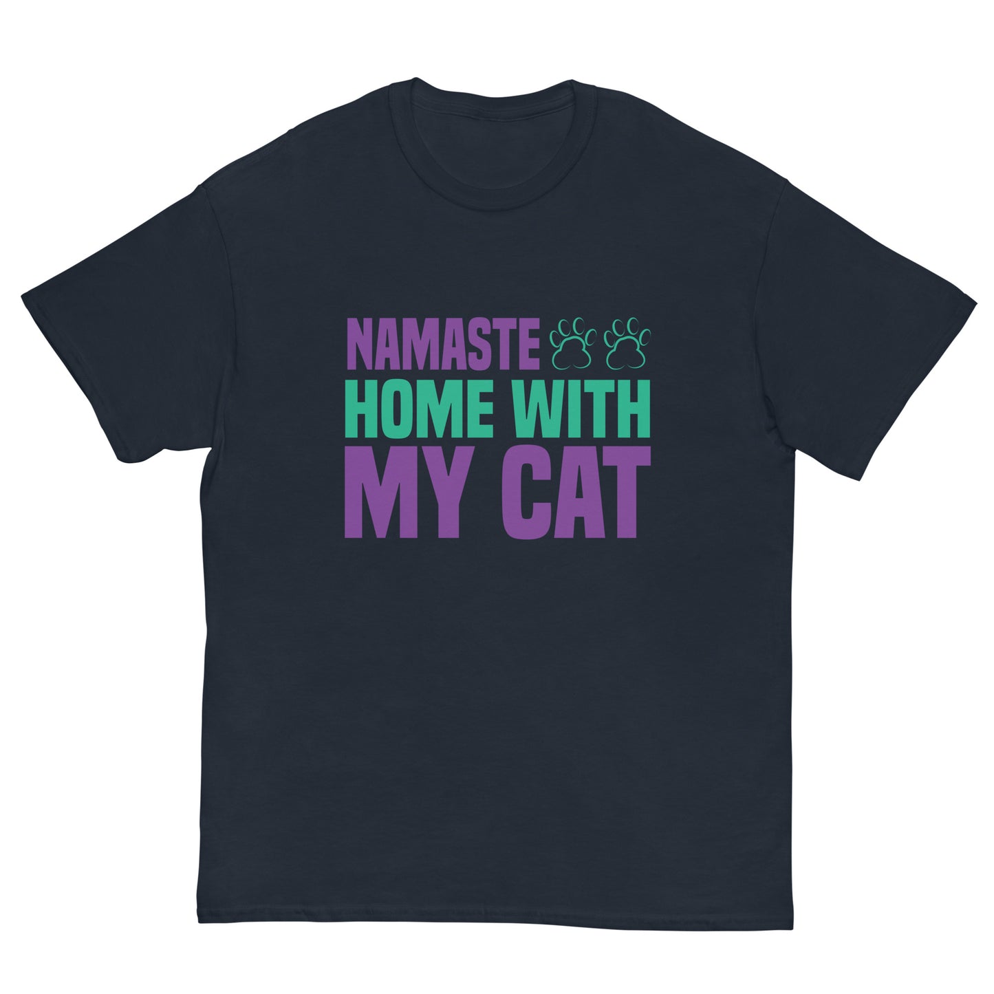 Men's classic tee HOME WITH MY CAT