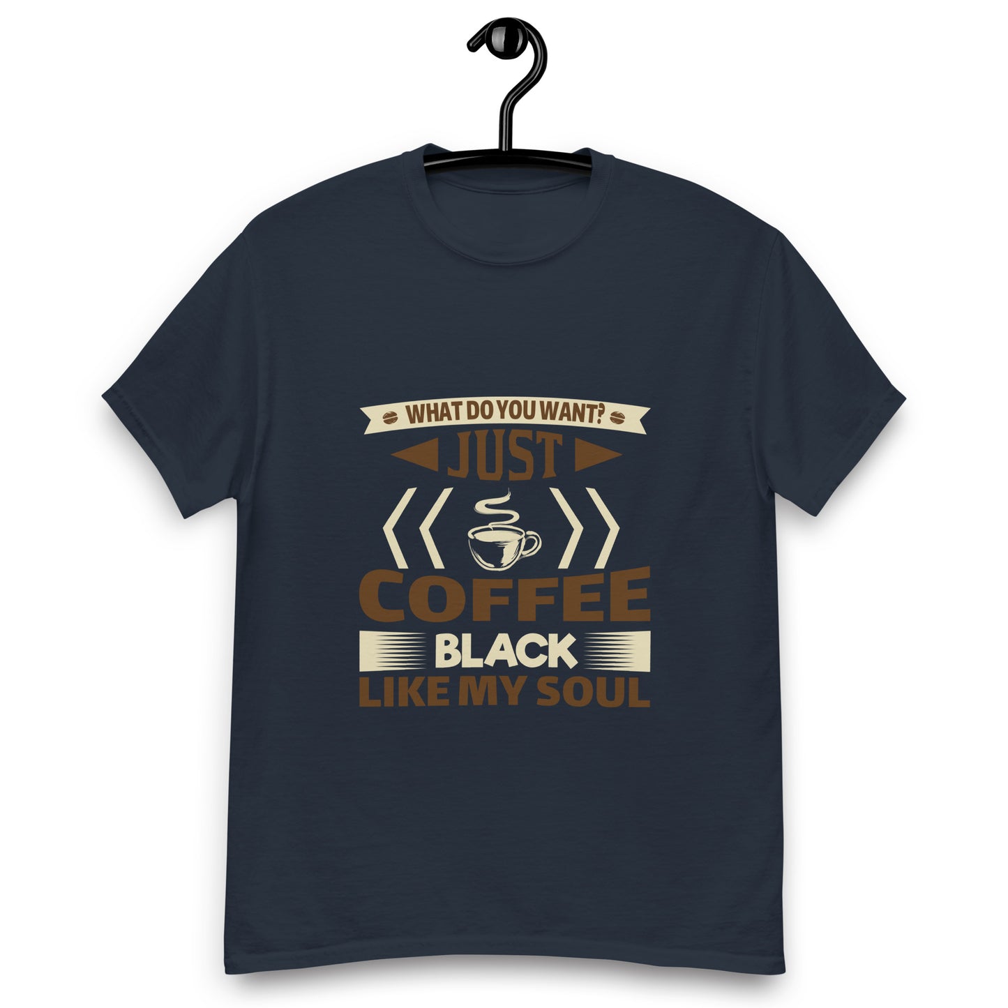 Men's classic tee JUST COFFEE BLACK