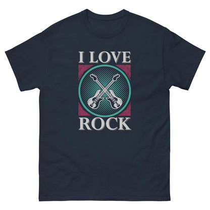 Мъжка класическа тениска I LOVE ROCK