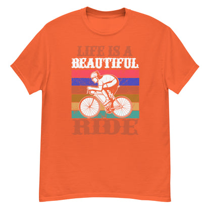 Класическа мъжка тениска LIFE IS A BEAUTIFUL RIDE