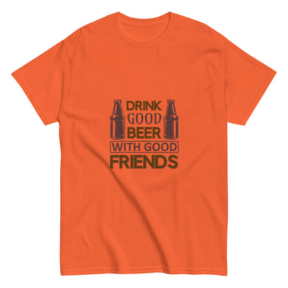 Мъжка класическа тениска DRINK GOOD BEER