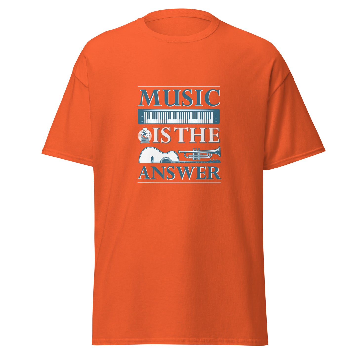 Men's classic tee MUSIC IS THE ANSWER