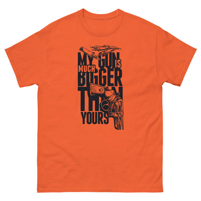 Мъжка класическа тениска MY GUN IS MUCH BIGGER